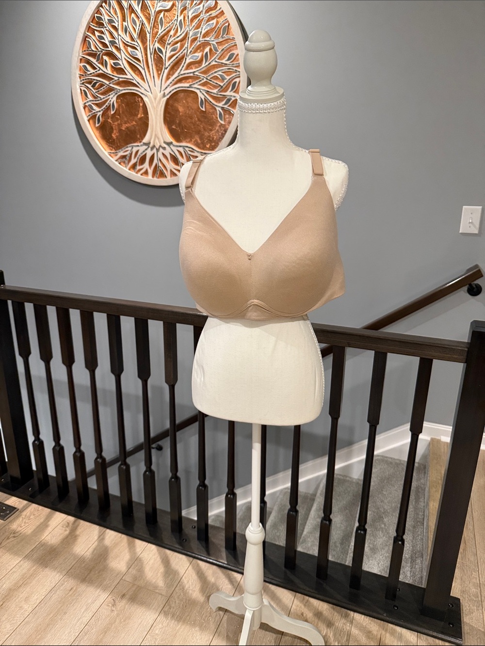 Cacique Seamless Full-Coverage Bra - Beige